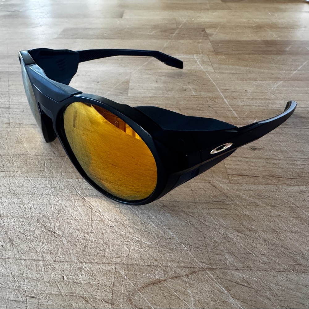 Oakley Black Clifden Sunglasses with Gold Lenses